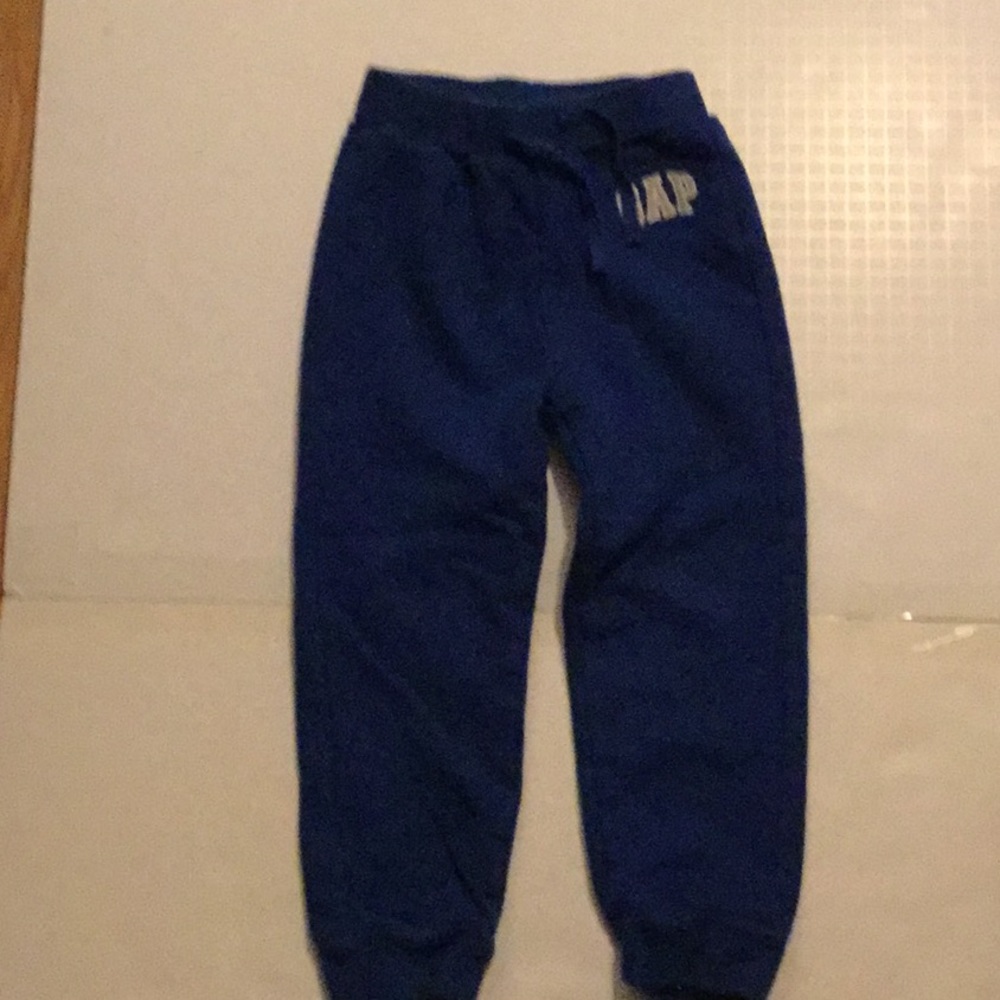 Gray and blue sweat pants